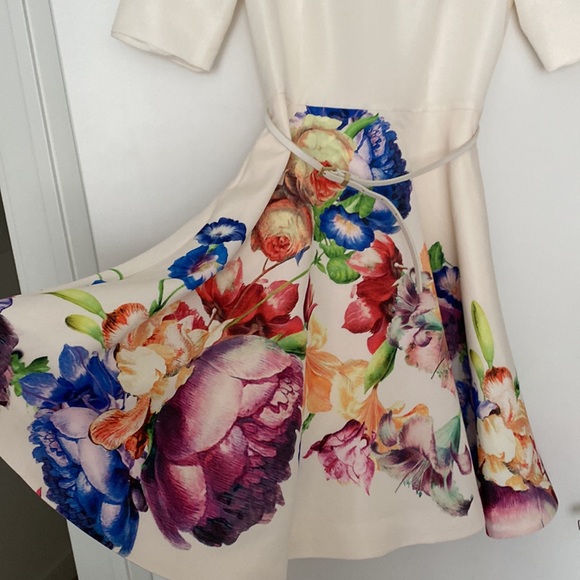 Ted BakerTapestry Flora' Belted Fit & Flare Dress - Picture 7 of 14